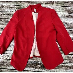 Lauren Conrad Red Blazer Women Size 4 Suit Jacket Business